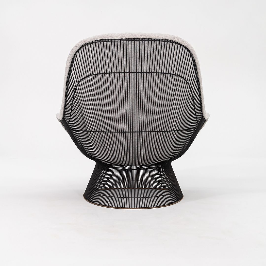 SOLD 1960s Platner Easy Chair and Ottoman, Models 1705L and 1709Y by Warren Platner for Knoll in New Divine Melange Fabric