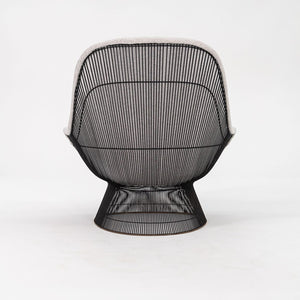 SOLD 1960s Platner Easy Chair and Ottoman, Models 1705L and 1709Y by Warren Platner for Knoll in New Divine Melange Fabric