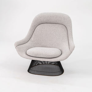 SOLD 1960s Platner Easy Chair and Ottoman, Models 1705L and 1709Y by Warren Platner for Knoll in New Divine Melange Fabric
