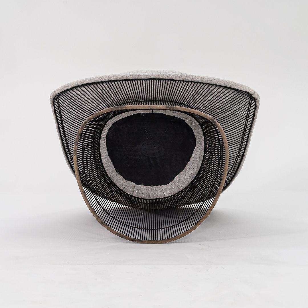 SOLD 1960s Platner Easy Chair and Ottoman, Models 1705L and 1709Y by Warren Platner for Knoll in New Divine Melange Fabric