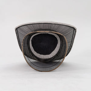 SOLD 1960s Platner Easy Chair and Ottoman, Models 1705L and 1709Y by Warren Platner for Knoll in New Divine Melange Fabric