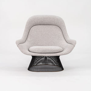 SOLD 1960s Platner Easy Chair and Ottoman, Models 1705L and 1709Y by Warren Platner for Knoll in New Divine Melange Fabric