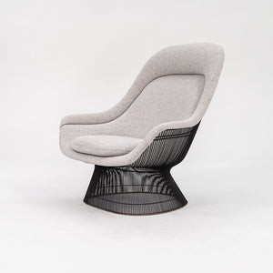 SOLD 1960s Platner Easy Chair and Ottoman, Models 1705L and 1709Y by Warren Platner for Knoll in New Divine Melange Fabric