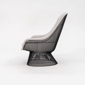 SOLD 1960s Platner Easy Chair and Ottoman, Models 1705L and 1709Y by Warren Platner for Knoll in New Divine Melange Fabric