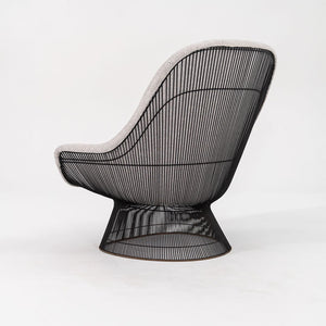 SOLD 1960s Platner Easy Chair and Ottoman, Models 1705L and 1709Y by Warren Platner for Knoll in New Divine Melange Fabric