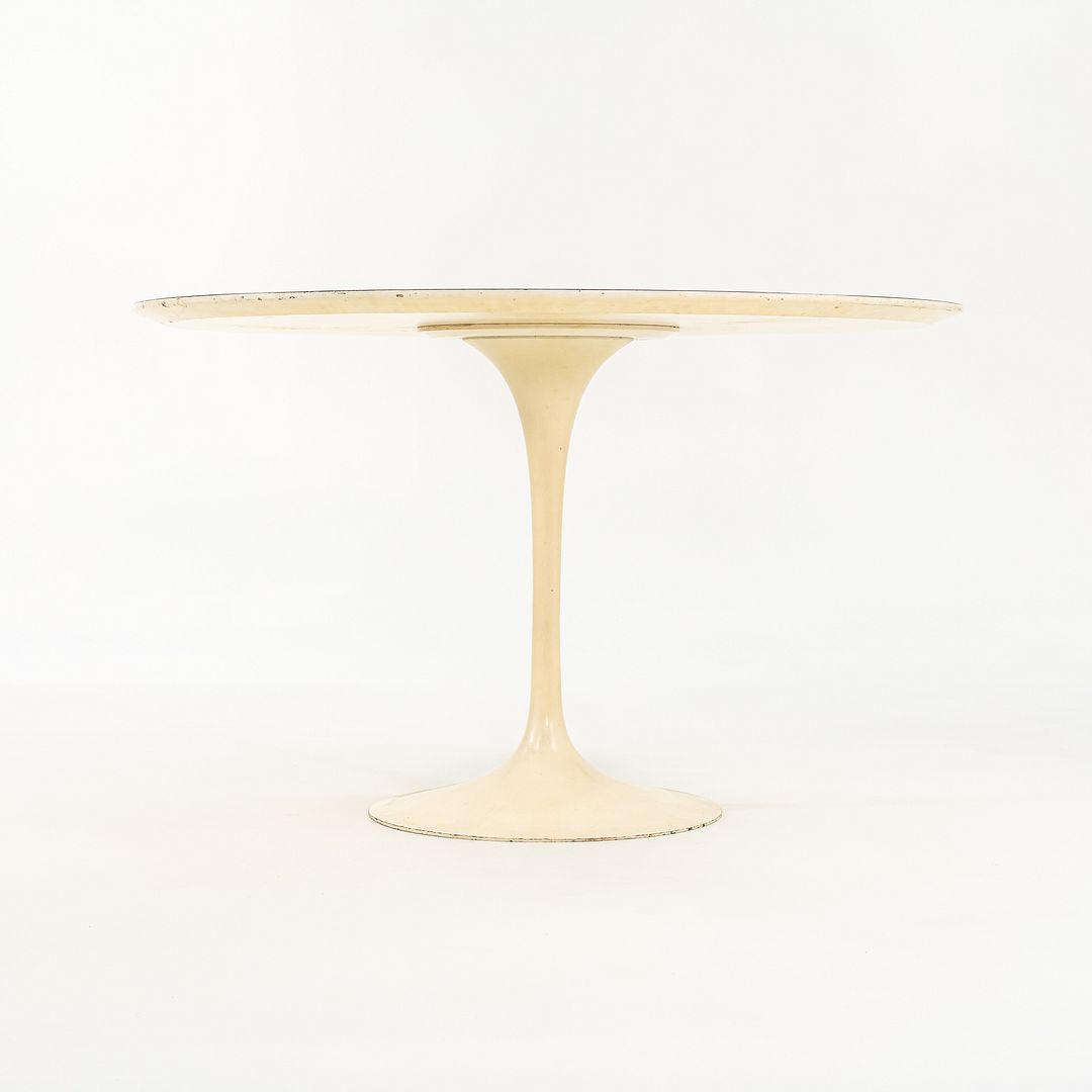 1960s Tulip Pedestal Dining Table, 174W by Eero Saarinen for Knoll with Laminate Top and Cast Iron Base