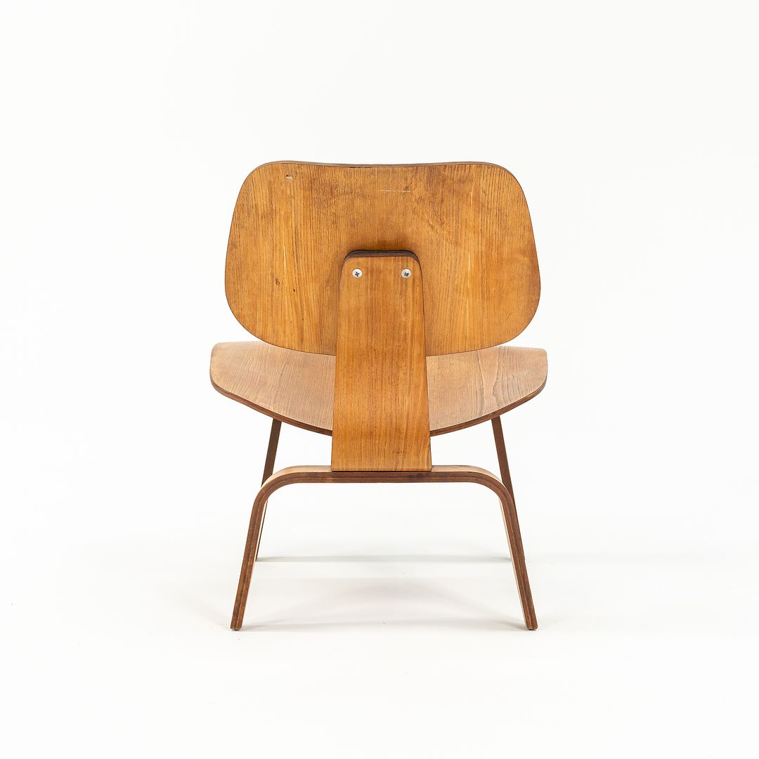 1951 LCW Lounge Chairs by Ray and Charles Eames for Herman Miller, Evans Calico Ash, Rubber, Steel