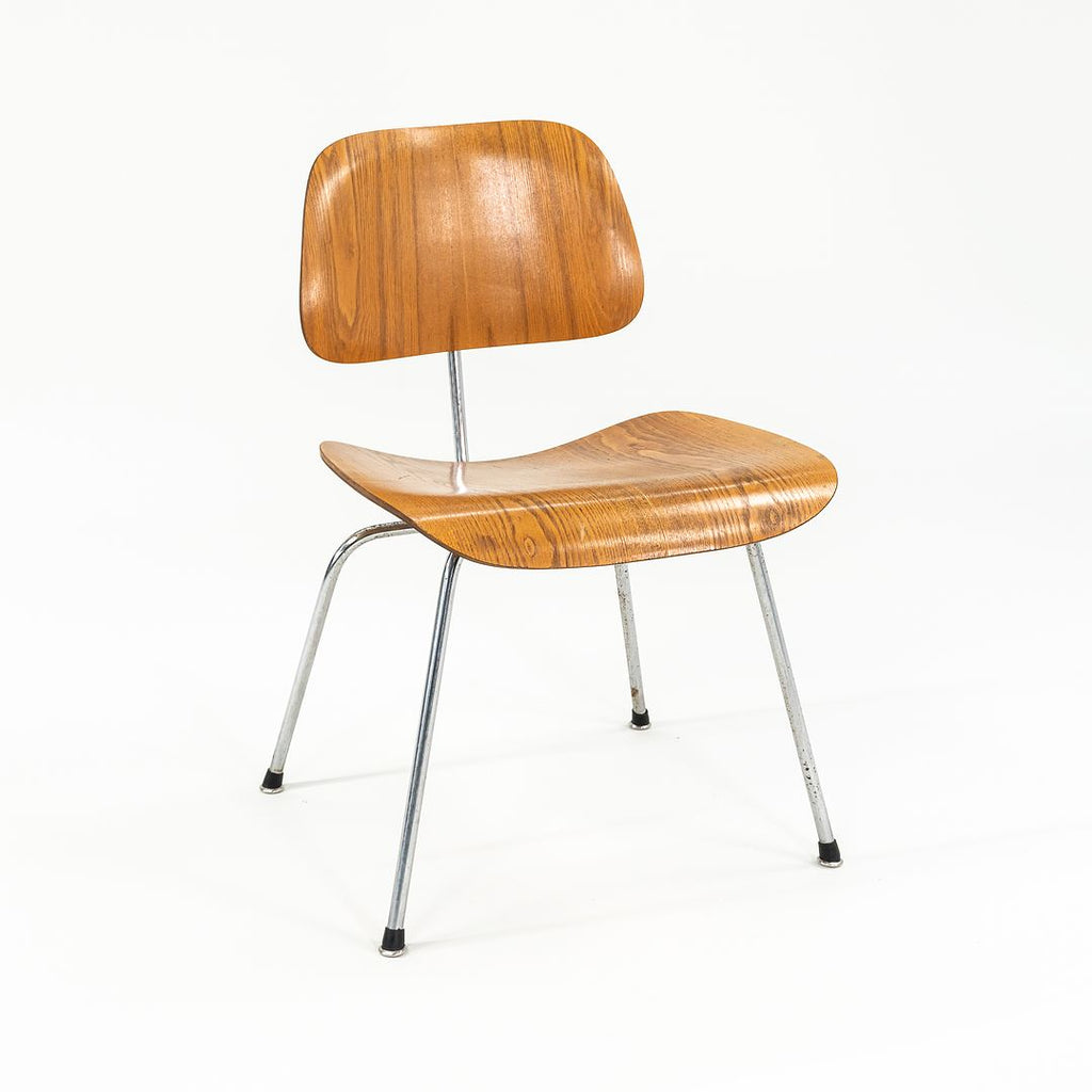 1955 DCM Chair by Ray and Charles Eames for Herman Miller in Calico Ash