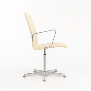 2008 Oxford Chair, Model 3291W by Arne Jacobsen for Fritz Hansen in Ivory Leather 6x Available