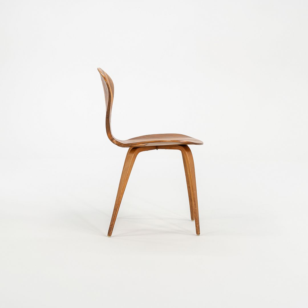 1950s Side Chair by Norman Cherner for Plycraft in Walnut Plywood Made in USA