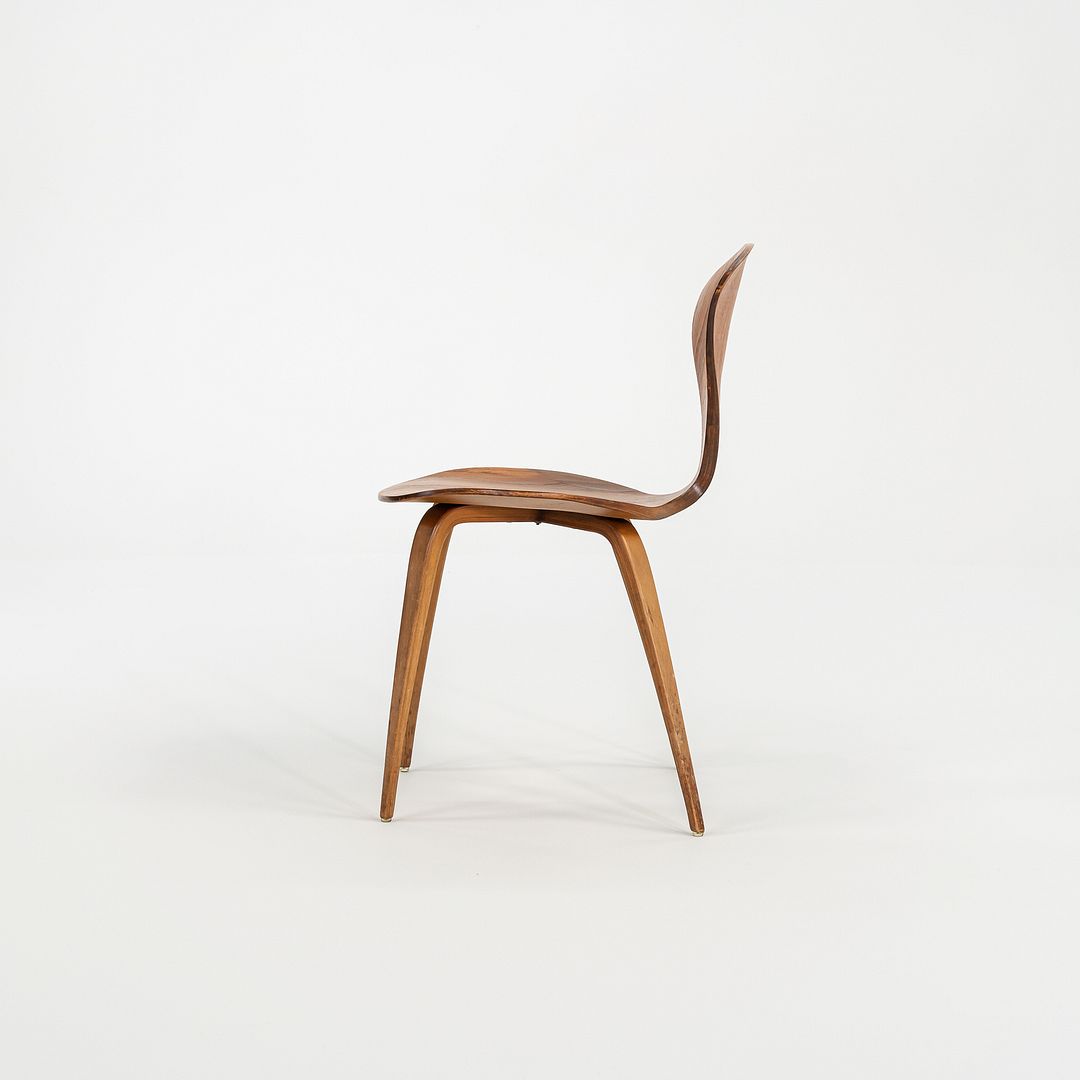 1950s Side Chair by Norman Cherner for Plycraft in Walnut Plywood Made in USA