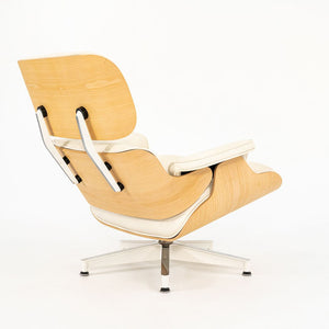 SOLD 2018 Eames Lounge Chair and Ottoman Models 670 and 671 by Charles and Ray Eames for Herman Miller in Ash and Ivory Leather