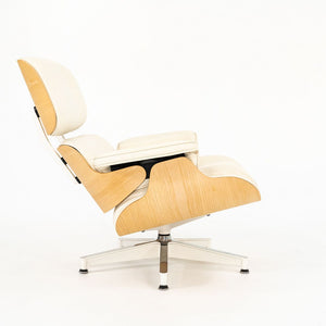 SOLD 2018 Eames Lounge Chair and Ottoman Models 670 and 671 by Charles and Ray Eames for Herman Miller in Ash and Ivory Leather