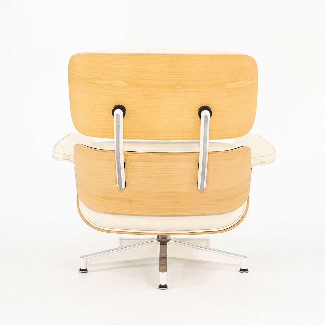 SOLD 2018 Eames Lounge Chair and Ottoman Models 670 and 671 by Charles and Ray Eames for Herman Miller in Ash and Ivory Leather