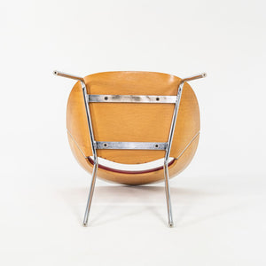 SOLD 1990s Set of Five Lipse Dining Chairs by Wolfgang Mezger for Walter Knoll in Red Leather and Bent Plywood