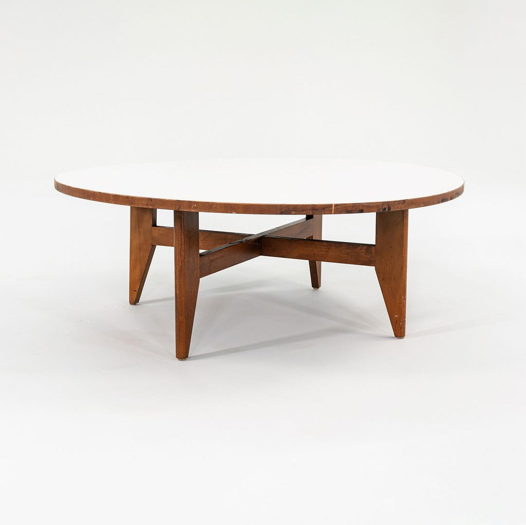 C. 1952 George Nelson Herman Miller Model 5059 Coffee Table Wood with White Top