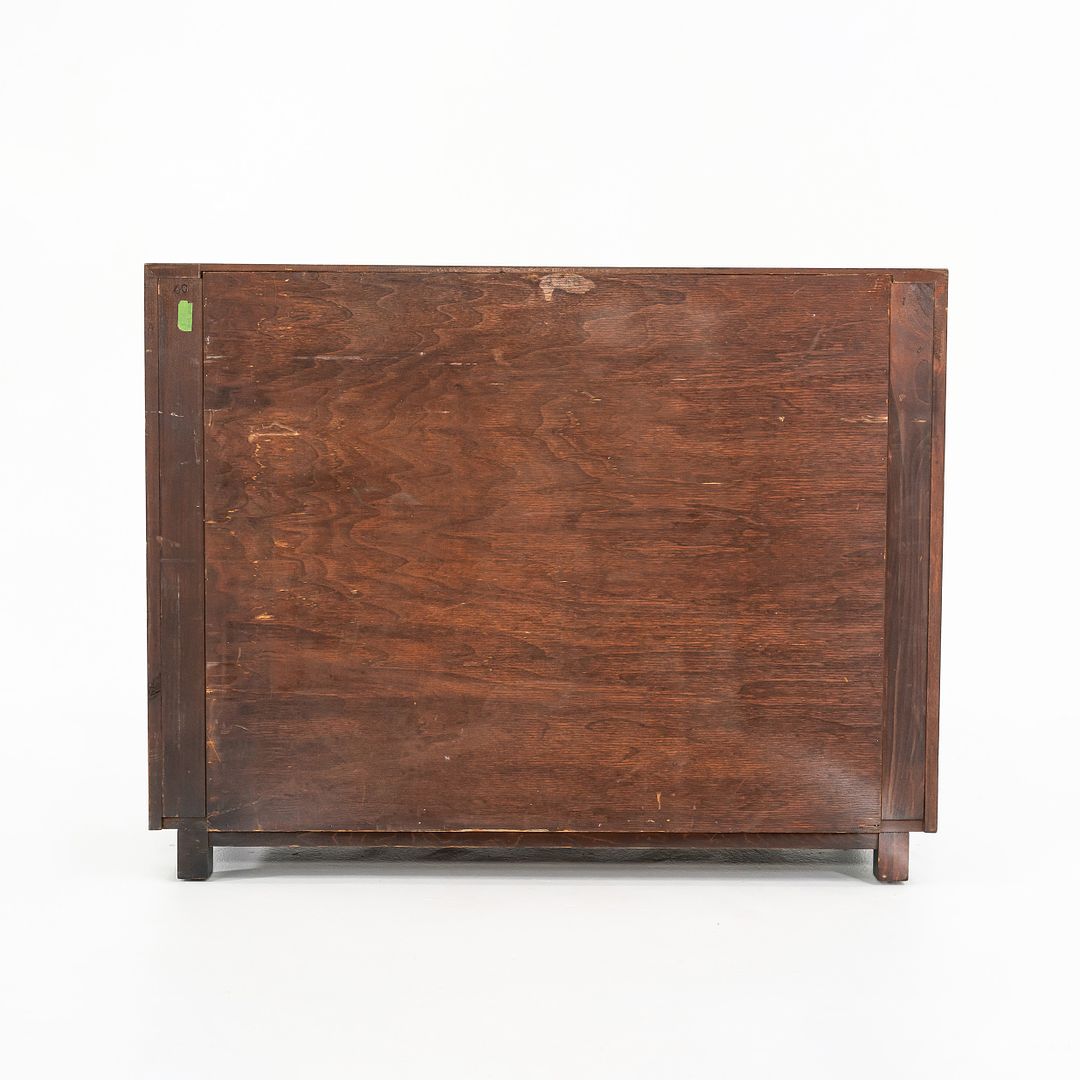 1940s 4140 3-Drawer Chest by Gilbert Rohde for Herman Miller in Ebonized Wood with Leatherette Front