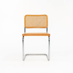 1970s Knoll Cesca Side Chair by Marcel Breuer in Beech, Cane, & Steel, Model B32