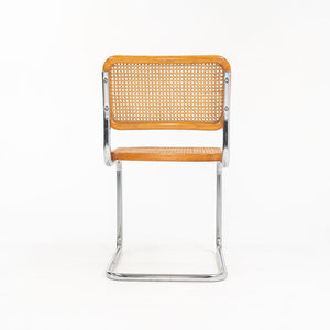 1970s Knoll Cesca Side Chair by Marcel Breuer in Beech, Cane, & Steel, Model B32