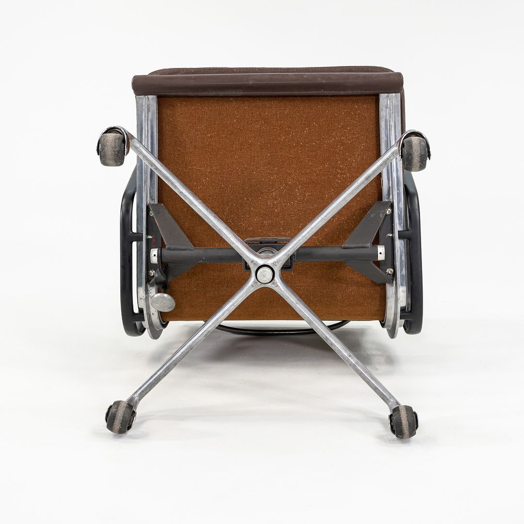 1981 Eames Soft Pad Management Desk Chair, Model EA148 by Ray and Charles Eames for Herman Miller in Brown Leather