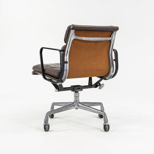 1981 Eames Soft Pad Management Desk Chair, Model EA148 by Ray and Charles Eames for Herman Miller in Brown Leather