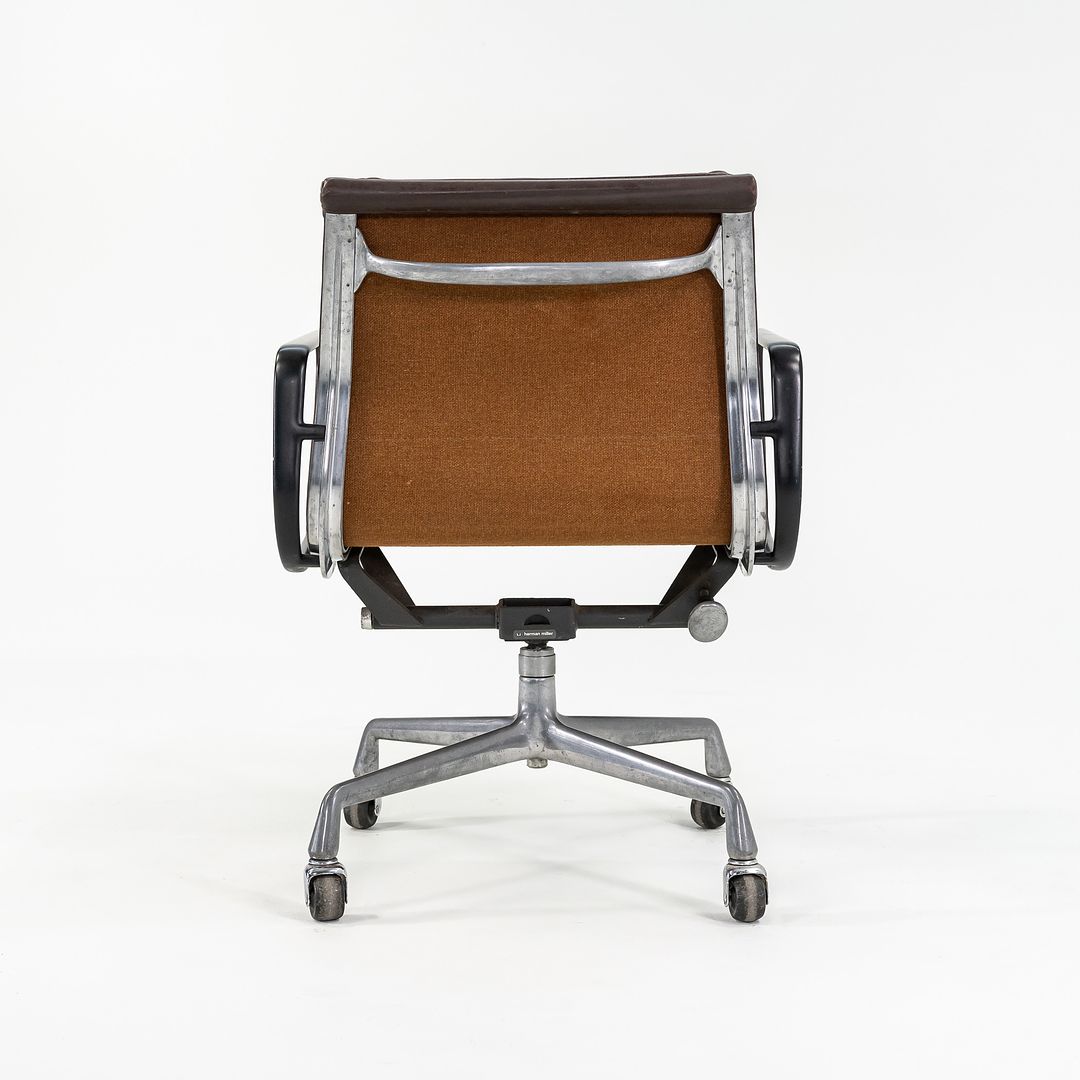 1981 Eames Soft Pad Management Desk Chair, Model EA148 by Ray and Charles Eames for Herman Miller in Brown Leather