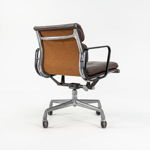 1981 Eames Soft Pad Management Desk Chair, Model EA148 by Ray and Charles Eames for Herman Miller in Brown Leather