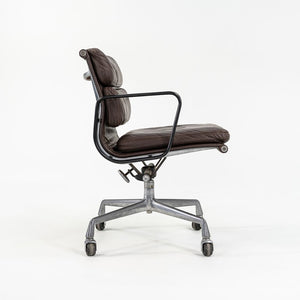 1981 Eames Soft Pad Management Desk Chair, Model EA148 by Ray and Charles Eames for Herman Miller in Brown Leather