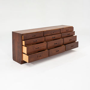 SOLD 1960s 12-Drawer Dresser Cabinet by Jack Cartwright for Founders in Walnut