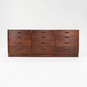 SOLD 1960s 12-Drawer Dresser Cabinet by Jack Cartwright for Founders in Walnut