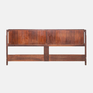 1960s Jack Cartwright for Founders Furniture King Size Walnut Headboard 77x36"