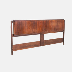 1960s Jack Cartwright for Founders Furniture King Size Walnut Headboard 77x36"
