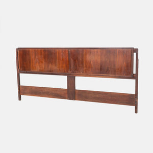1960s Jack Cartwright for Founders Furniture King Size Walnut Headboard 77x36"