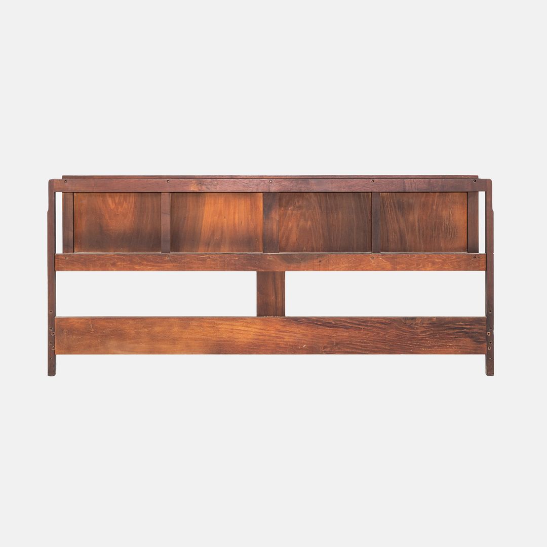 1960s Jack Cartwright for Founders Furniture King Size Walnut Headboard 77x36"
