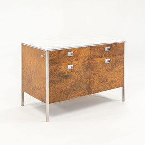 1965 Olive Ash Burl 2-Position Credenza by Gordon Bunshaft of SOM for Chase Manhattan Bank