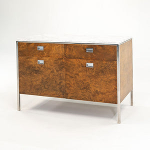 1965 Olive Ash Burl 2-Position Credenza by Gordon Bunshaft of SOM for Chase Manhattan Bank