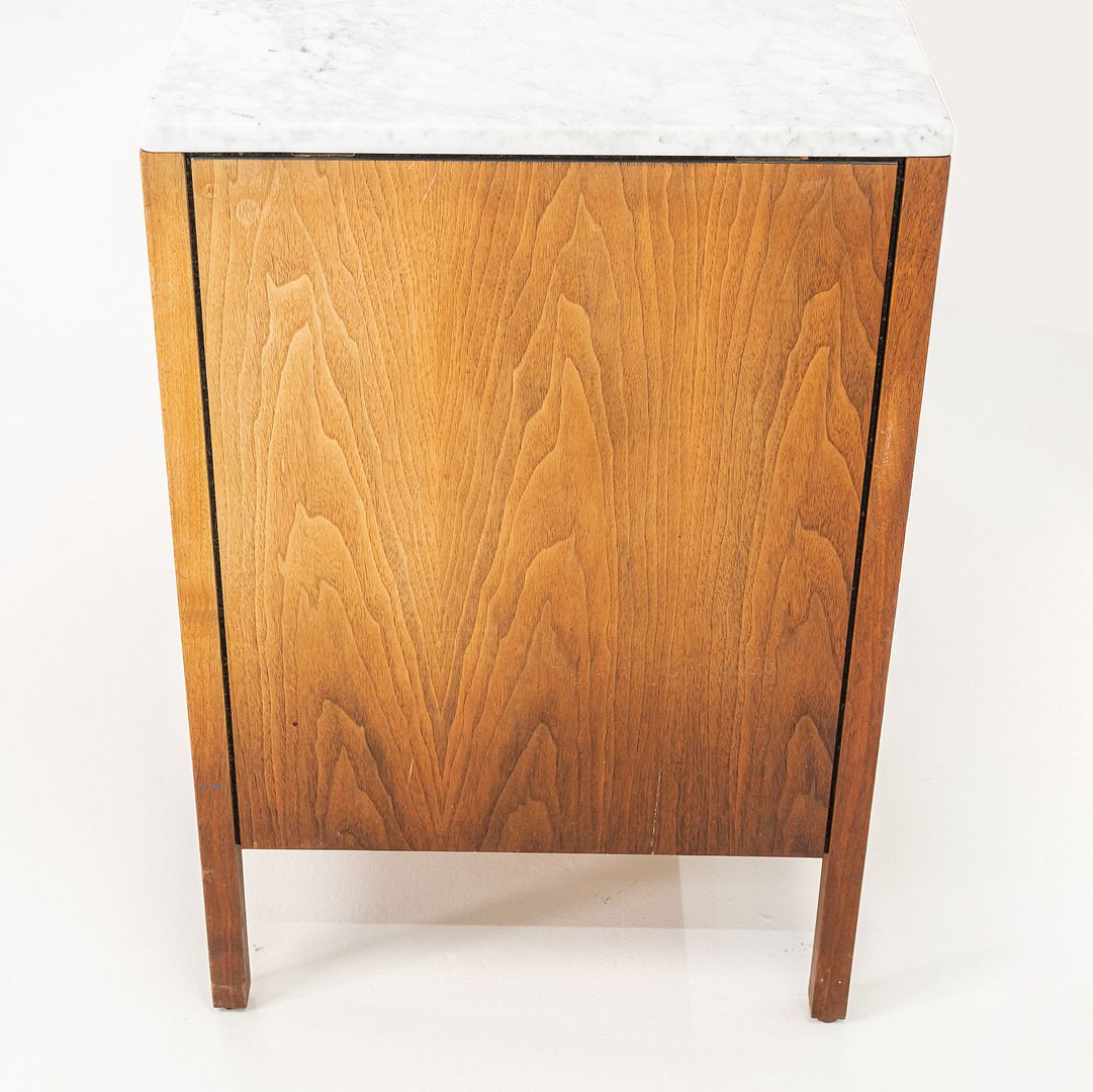 1960s Florence Knoll 3-Drawer Dresser Cabinet in Walnut with Marble Top 1x Available