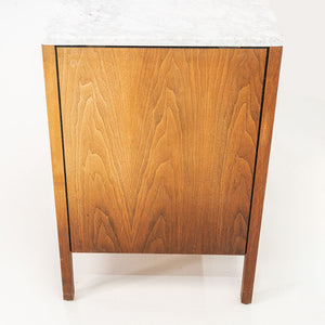 1960s Florence Knoll 3-Drawer Dresser Cabinet in Walnut with Marble Top 1x Available