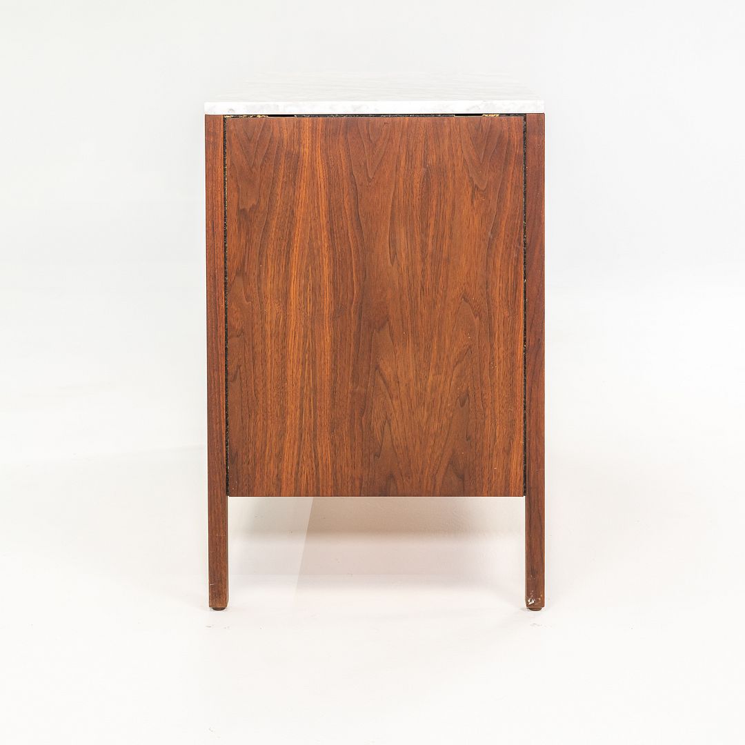 1960s Florence Knoll 3-Drawer Dresser Cabinet in Walnut with Marble Top 1x Available