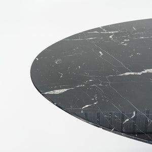SOLD 2010s Eero Saarinen for Knoll 78x48 inch Nero Marquina Marble Dining Table