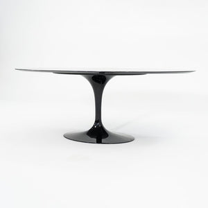 SOLD 2010s Eero Saarinen for Knoll 78x48 inch Nero Marquina Marble Dining Table