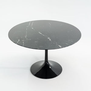 SOLD 2010s Eero Saarinen for Knoll 78x48 inch Nero Marquina Marble Dining Table