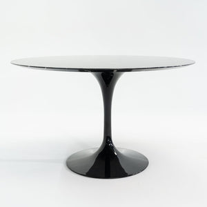 SOLD 2010s Eero Saarinen for Knoll 78x48 inch Nero Marquina Marble Dining Table
