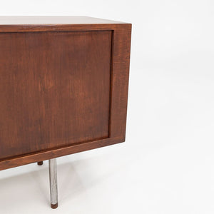 SOLD 1959 RY-25 Tambour Credenza Cabinet by Hans J Wegner for RY Mobler in Teak and Steel