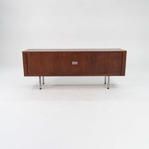 SOLD 1959 RY-25 Tambour Credenza Cabinet by Hans J Wegner for RY Mobler in Teak and Steel