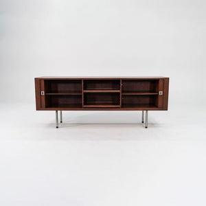 SOLD 1959 RY-25 Tambour Credenza Cabinet by Hans J Wegner for RY Mobler in Teak and Steel