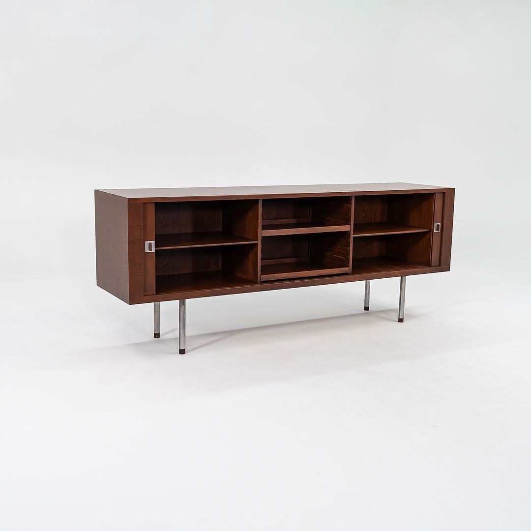 1959 RY-25 Tambour Credenza by Hans J Wegner for RY Mobler in Teak and Steel