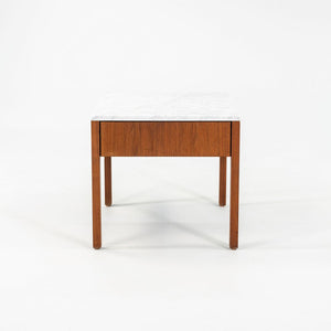 SOLD 1960s Pair of Knoll Walnut Bedside Tables, Model 227I by Richard Schultz and Florence Knoll with Marble Tops