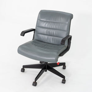 2005 Richard Sapper for Knoll Management Desk Chair Upholstered in Grey Leather