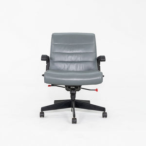 2005 Richard Sapper for Knoll Management Desk Chair Upholstered in Grey Leather